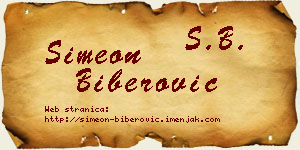 Simeon Biberović vizit kartica